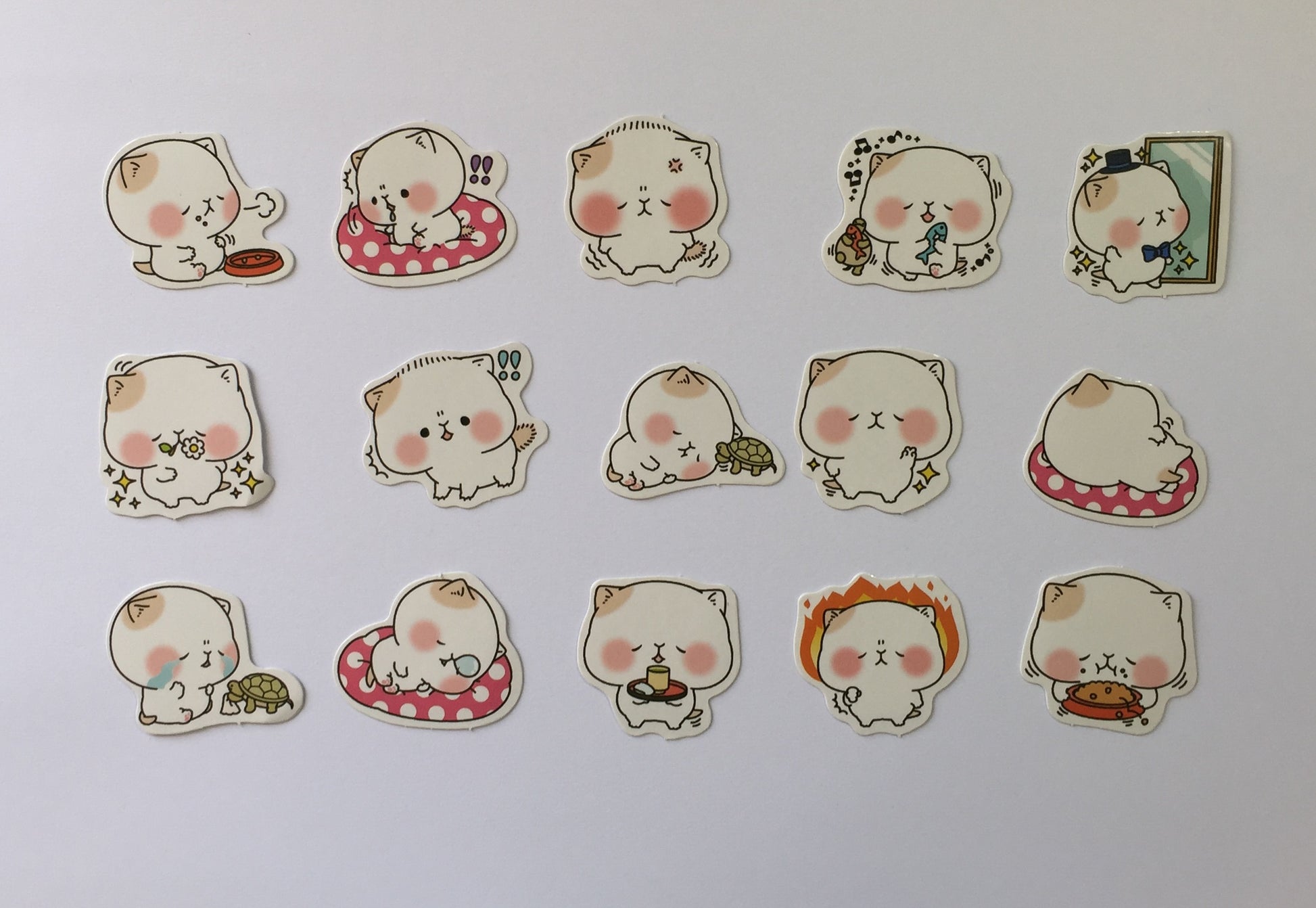 Chibi Cat Sticker Flakes Box - 45 pieces - Loose Stickers - The Crafts and Glitter Shop