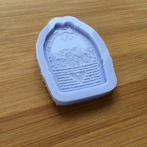 1.7" Easter Egg Basket Silicone Mold