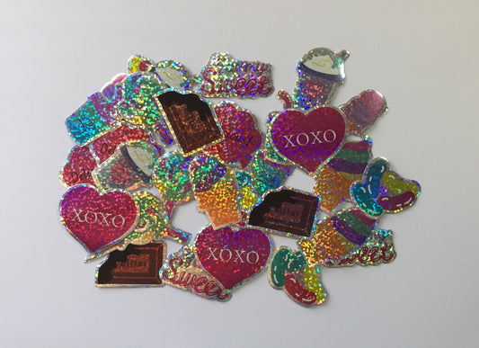 Sweets Holographic Sticker Flakes - 30 pieces