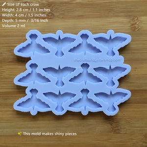 4 cm Flying Crow Silicone Mold