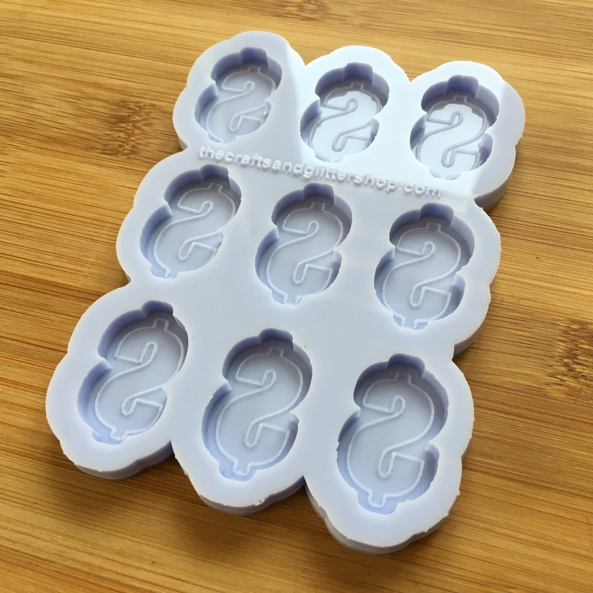 Dollar Sign Silicone Mold - The Crafts and Glitter Shop