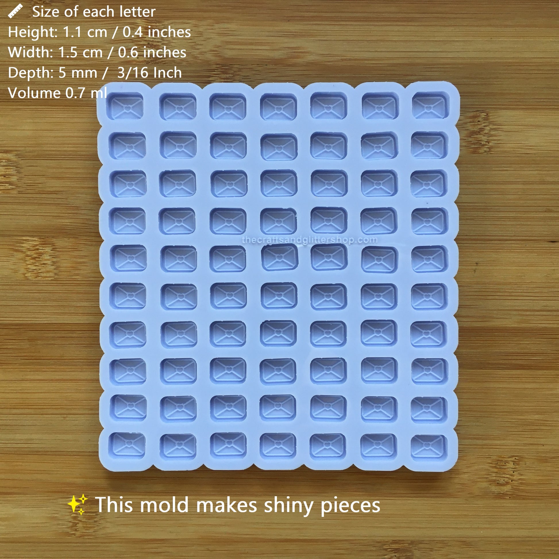 15mm Love Letter Silicone Mold - The Crafts and Glitter Shop