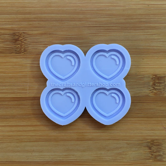 1.1 inch Heart Bubble Silicone Mold