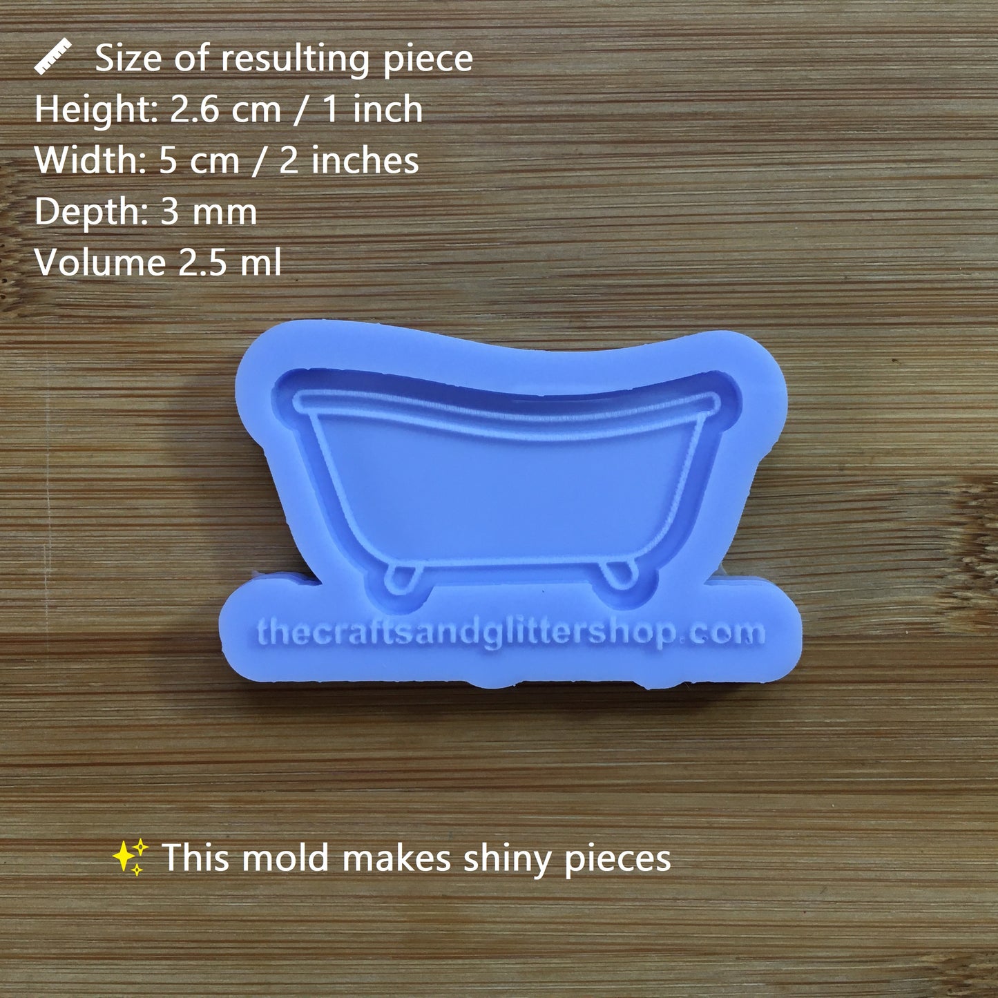 2 inch BathTub Silicone Mold - The Crafts and Glitter Shop