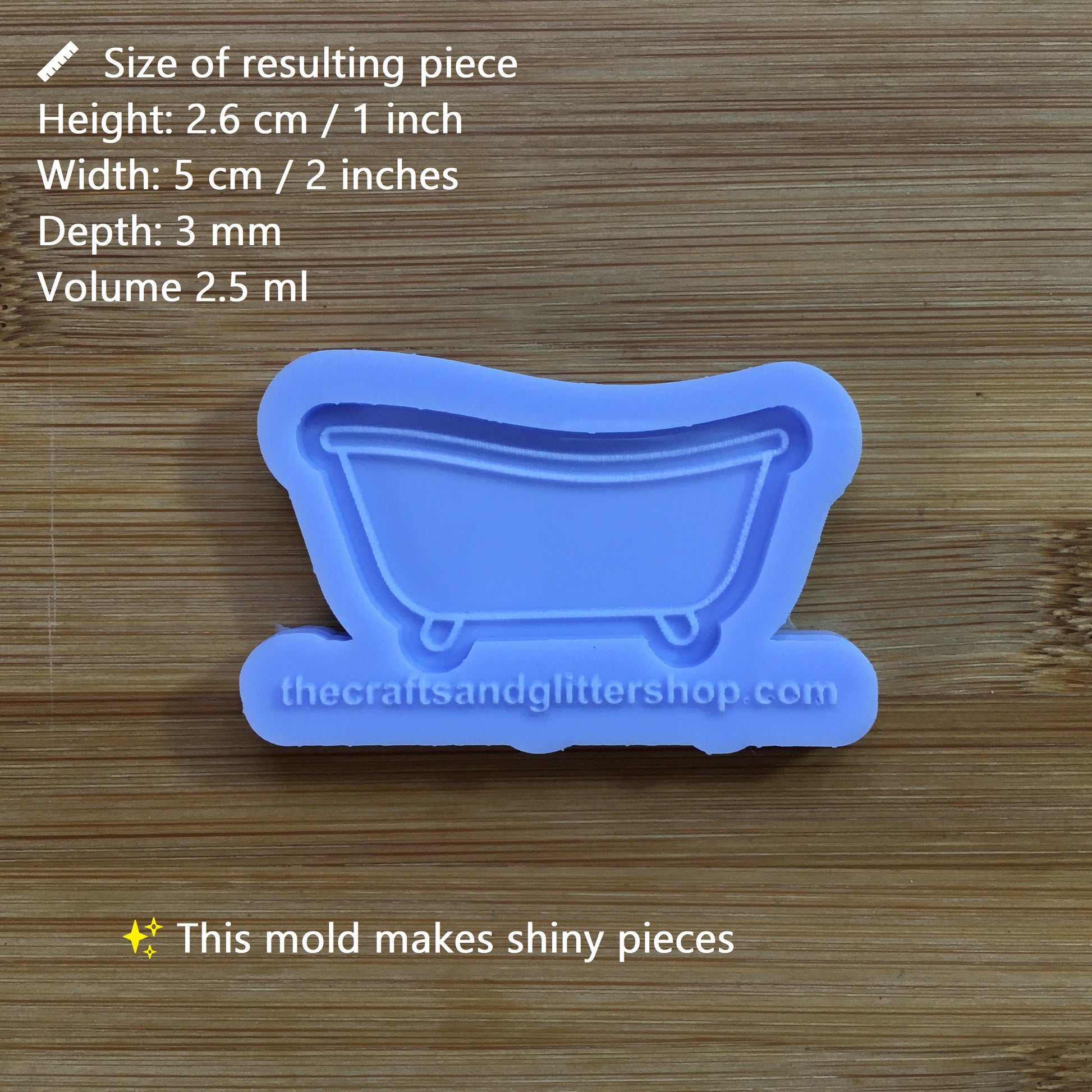 2 inch BathTub Silicone Mold - The Crafts and Glitter Shop