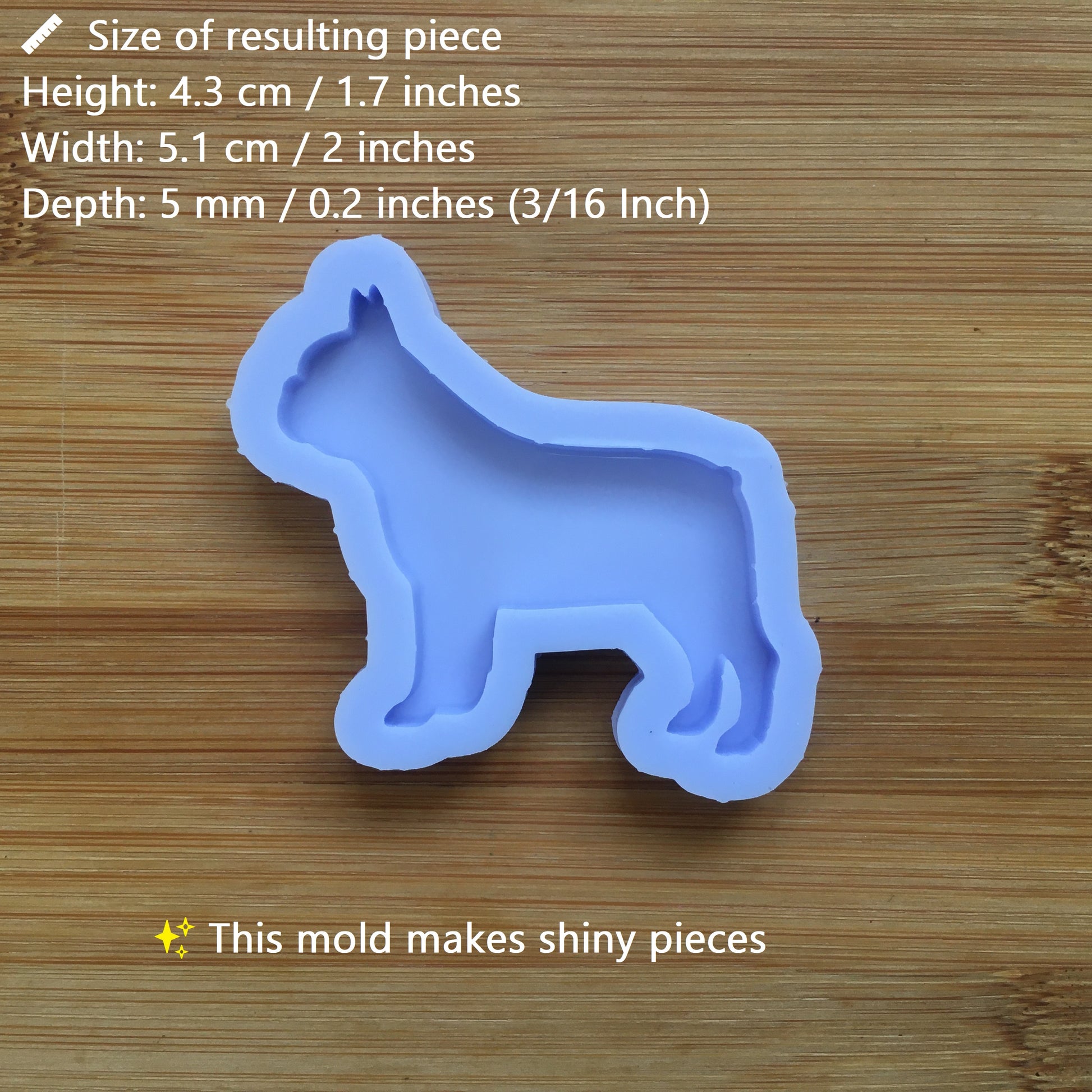 2" French Bulldog Silicone Mold - The Crafts and Glitter Shop