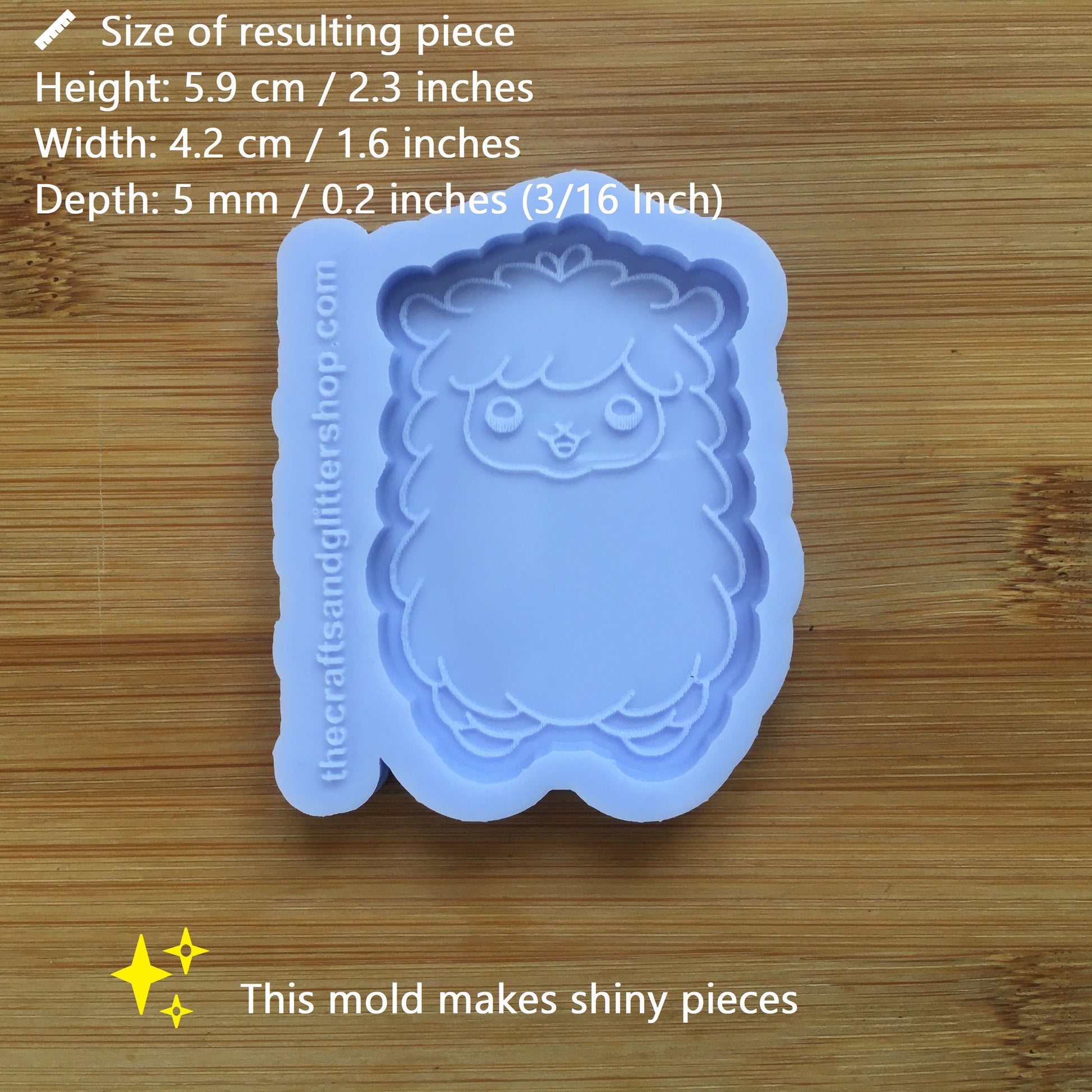2.3" Alpaca Silicone Mold - The Crafts and Glitter Shop