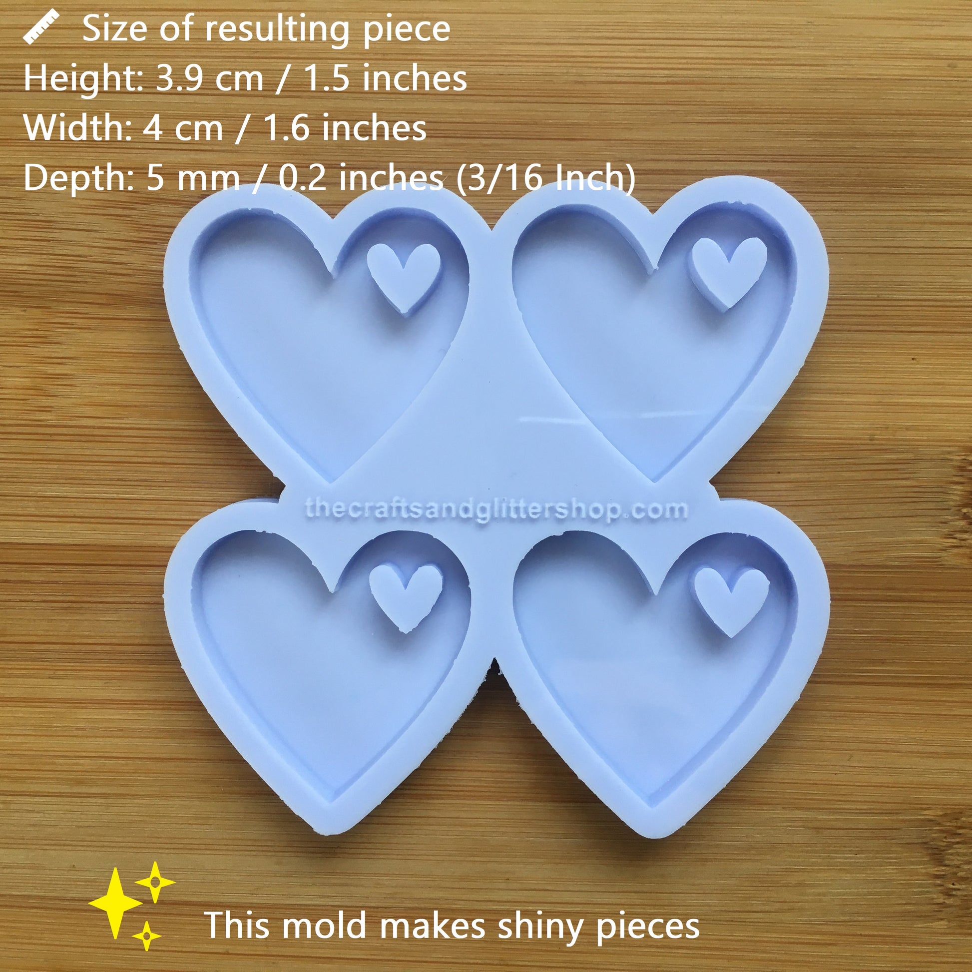 Heart Silicone Mold - The Crafts and Glitter Shop