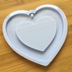 4" Heart Silicone Mold - hollow heart with hole