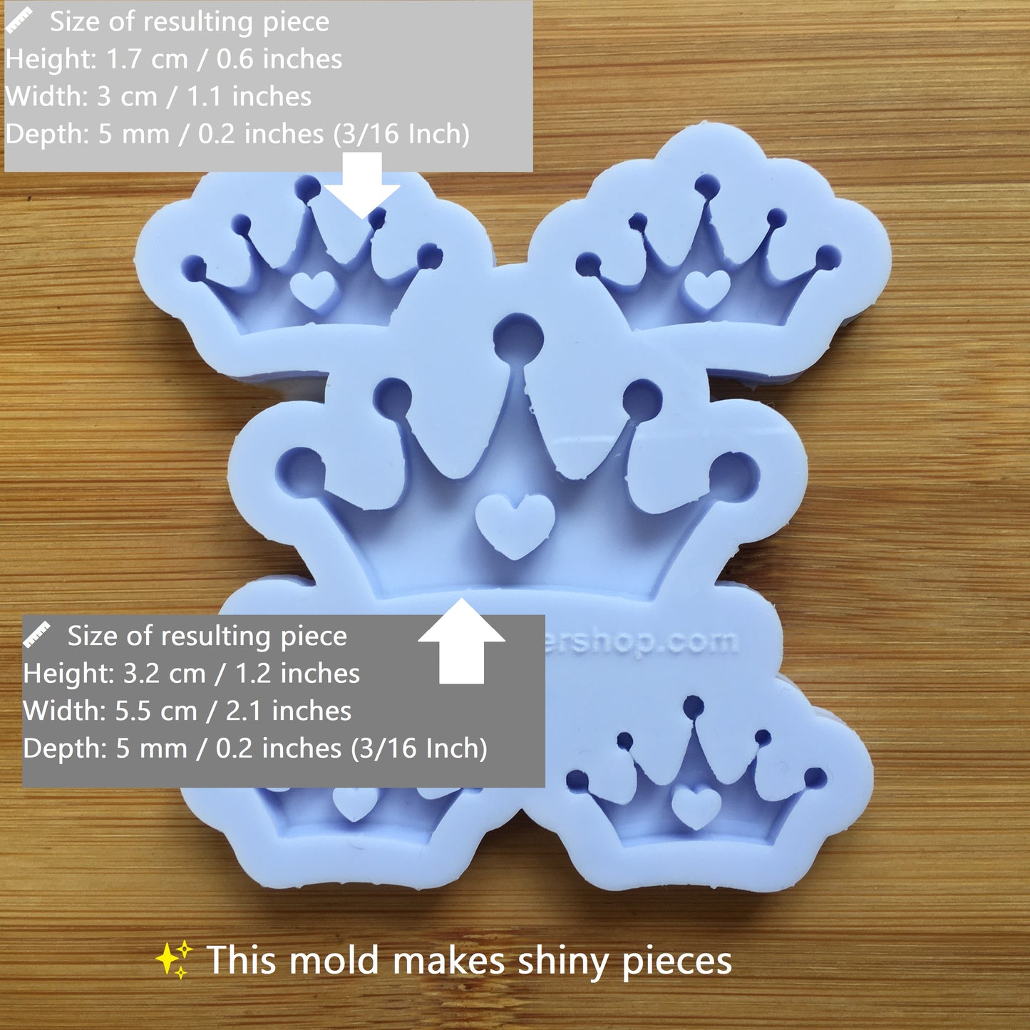 Crown Silicone Mold / Heart Tiara - The Crafts and Glitter Shop