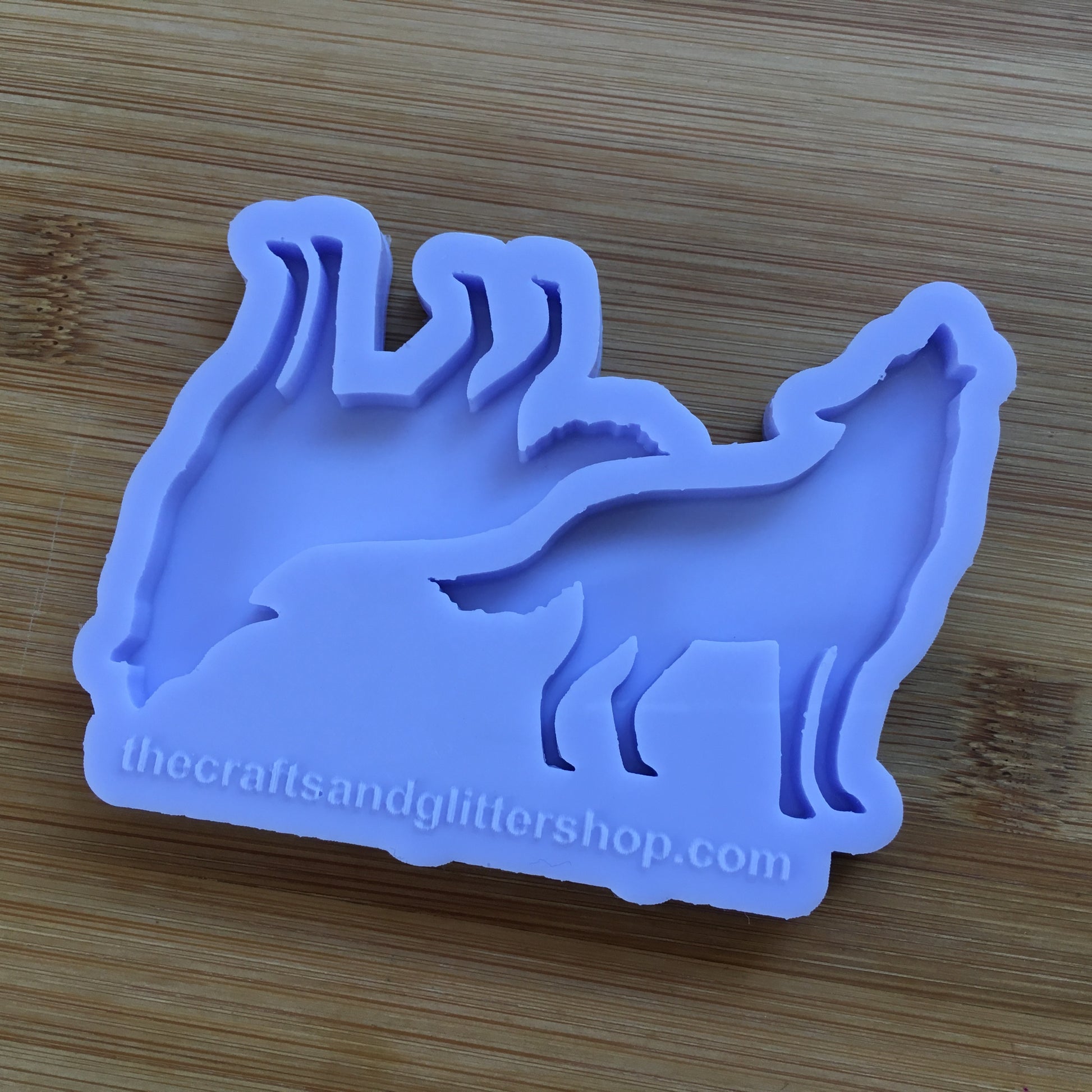 2" Howling Wolf Silicone Mold - The Crafts and Glitter Shop
