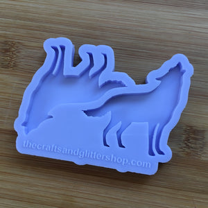 2" Howling Wolf Silicone Mold