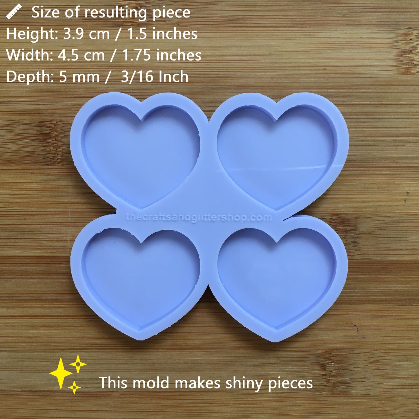 Heart Silicone Mold - The Crafts and Glitter Shop