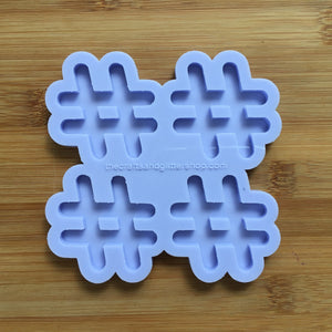 1.75" Hashtag Symbol Silicone Mold