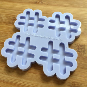 1.75" Hashtag Symbol Silicone Mold