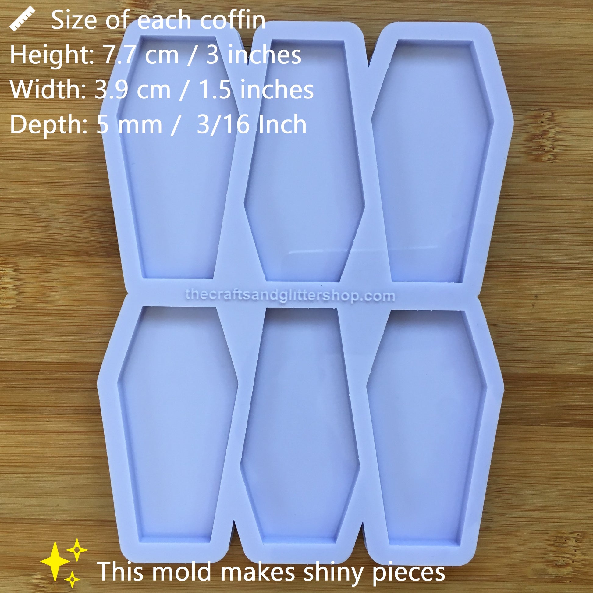 3 inch Coffin Silicone Mold - The Crafts and Glitter Shop