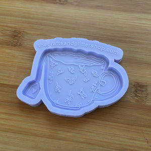 3" Vintage Floral Teacup Silicone Mold
