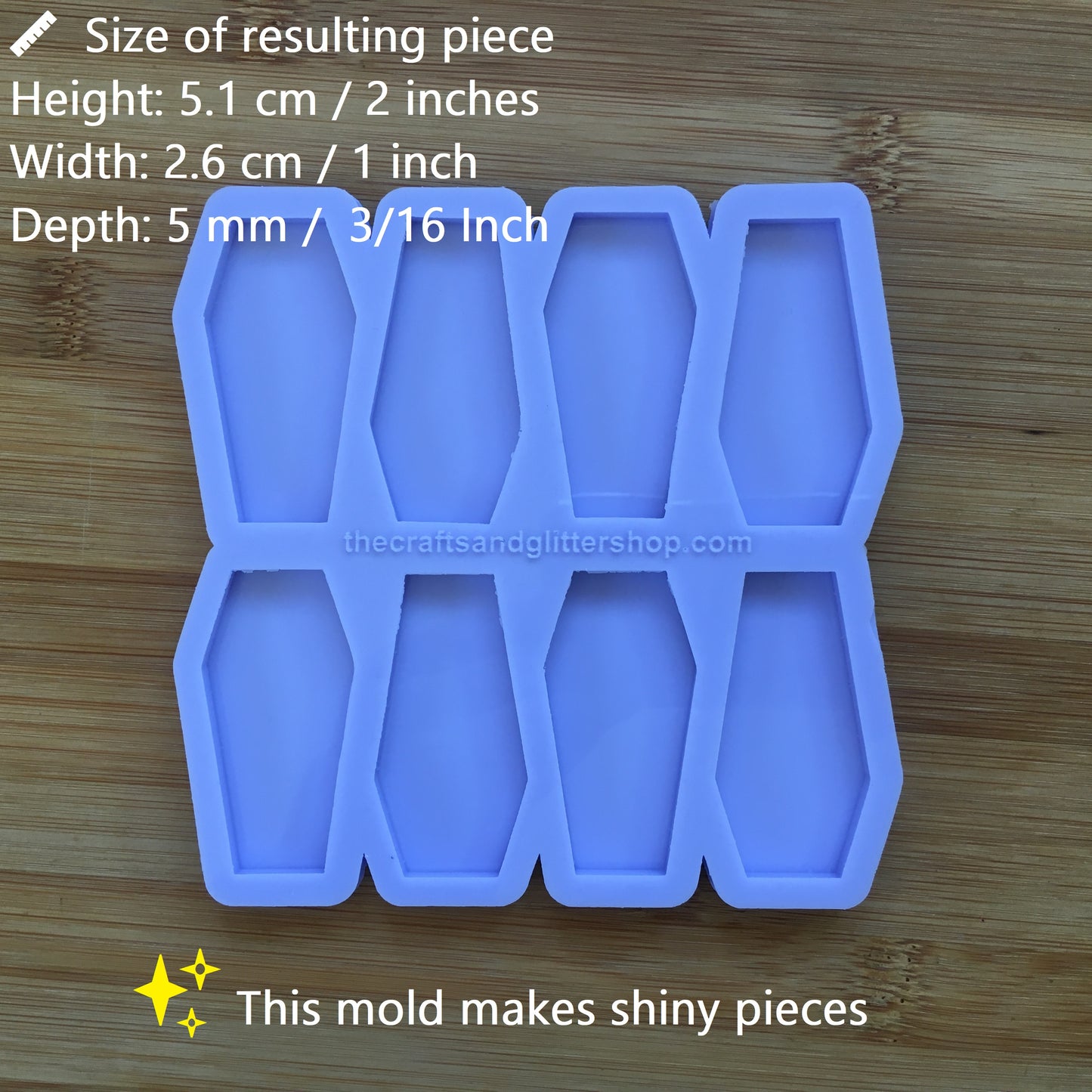 2" Coffin Silicone Mold - The Crafts and Glitter Shop