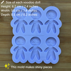 Voodoo Doll Silicone Mold, Food Safe Silicone Rubber Mould - 2 options available