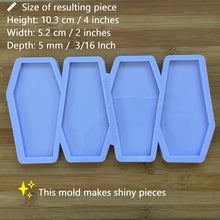 Load image into Gallery viewer, 4&quot; Coffin Silicone Mold