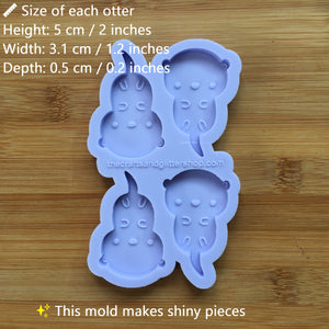 2" Otter Silicone Mold, Food Safe Silicone Rubber Mould