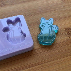 4 cm Evil Kitty Silicone Mold, Food Safe Silicone Rubber Mould