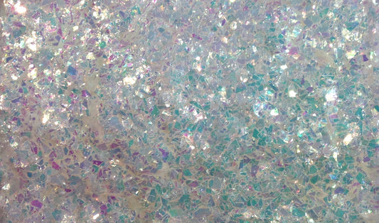 Iridescent White Cellophane Glitter Flakes - Refill Bag - Mylar Glitter Flakes - The Crafts and Glitter Shop