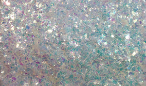 Iridescent White Cellophane Glitter Flakes - Refill Bag - Mylar Glitter Flakes