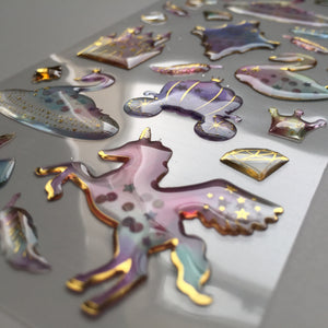 Unicorn Epoxy Stickers - 1 Sheet