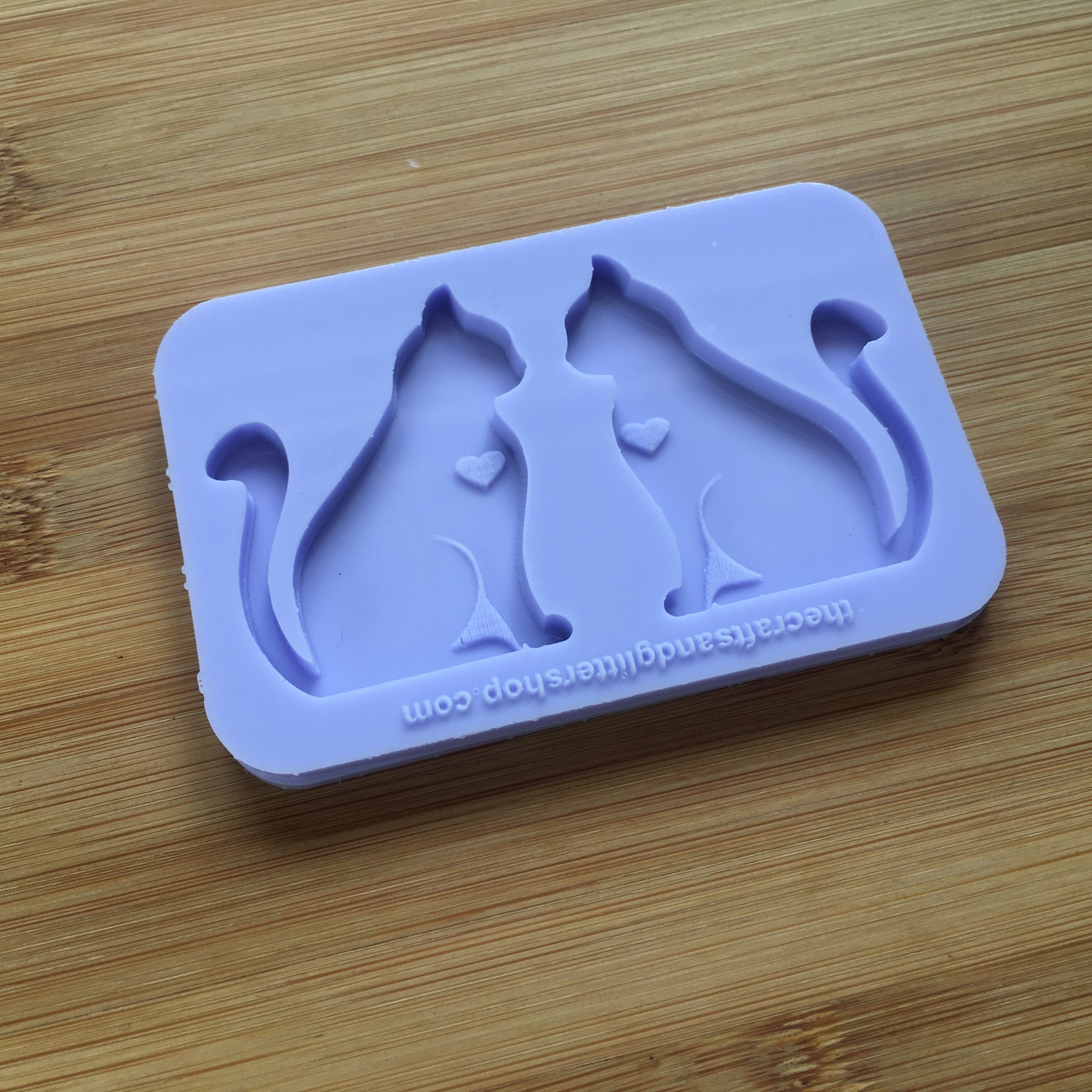 2 inch Sitting Cat Silhouette Silicone Mold - The Crafts and Glitter Shop