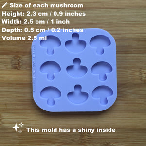 1" Mushroom Silicone Mold, Food Safe Silicone Rubber Mould