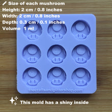 Load image into Gallery viewer, 2cm Mushroom Silicone Mold, Food Safe Silicone Rubber Mould