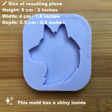 Load image into Gallery viewer, 2&quot; Wolf Head Silicone Mold, Food Safe Silicone Rubber Mould