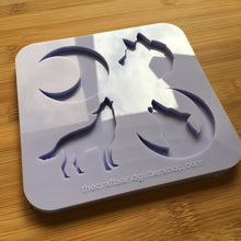 Load image into Gallery viewer, 2&quot; Wolf Silicone Mold, Food Safe Silicone Rubber Mould