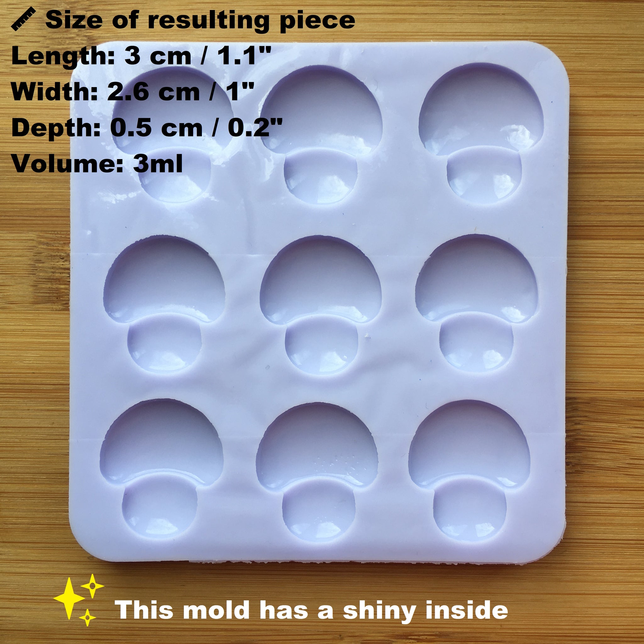 3cm Mushroom Silicone Mold, Food Safe Silicone Rubber Mould – The