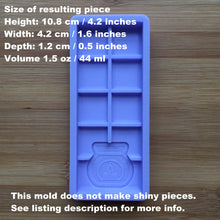 Load image into Gallery viewer, 1.5 oz Wax Burner Snap Bar Silicone Mold, Food Safe Silicone Rubber Mould