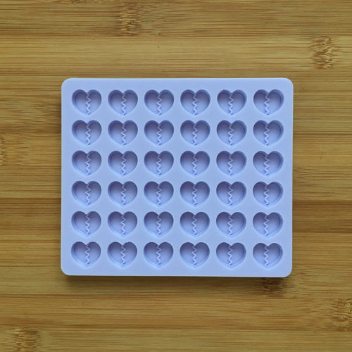 16mm Broken Heart Silicone Mold, Food Safe Silicone Rubber Mould