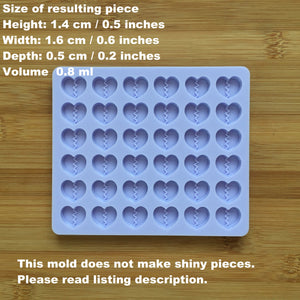 16mm Broken Heart Silicone Mold, Food Safe Silicone Rubber Mould