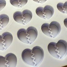 Load image into Gallery viewer, 16mm Broken Heart Silicone Mold, Food Safe Silicone Rubber Mould