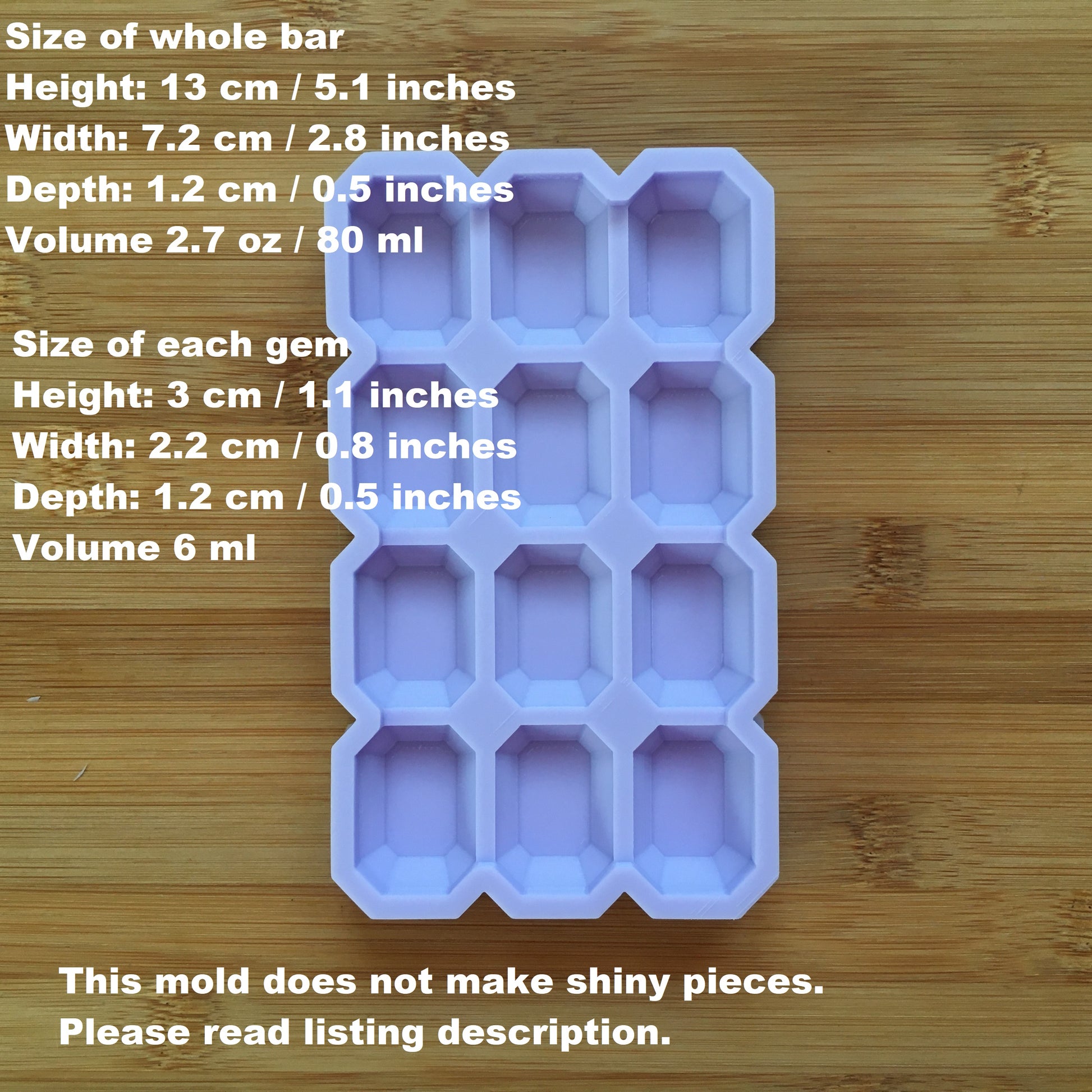 Gem Snap Bar Silicone Mold - The Crafts and Glitter Shop