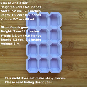 Gem Snap Bar Silicone Mold, Food Safe Silicone Rubber Mould