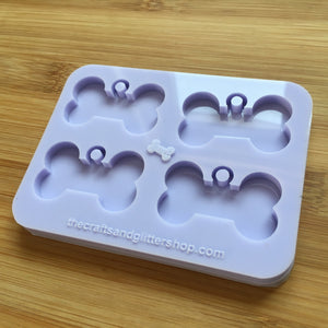 4cm Bone with hoop Silicone Mold, Food Safe Silicone Rubber Mould