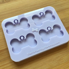 Load image into Gallery viewer, 4cm Bone with hoop Silicone Mold, Food Safe Silicone Rubber Mould