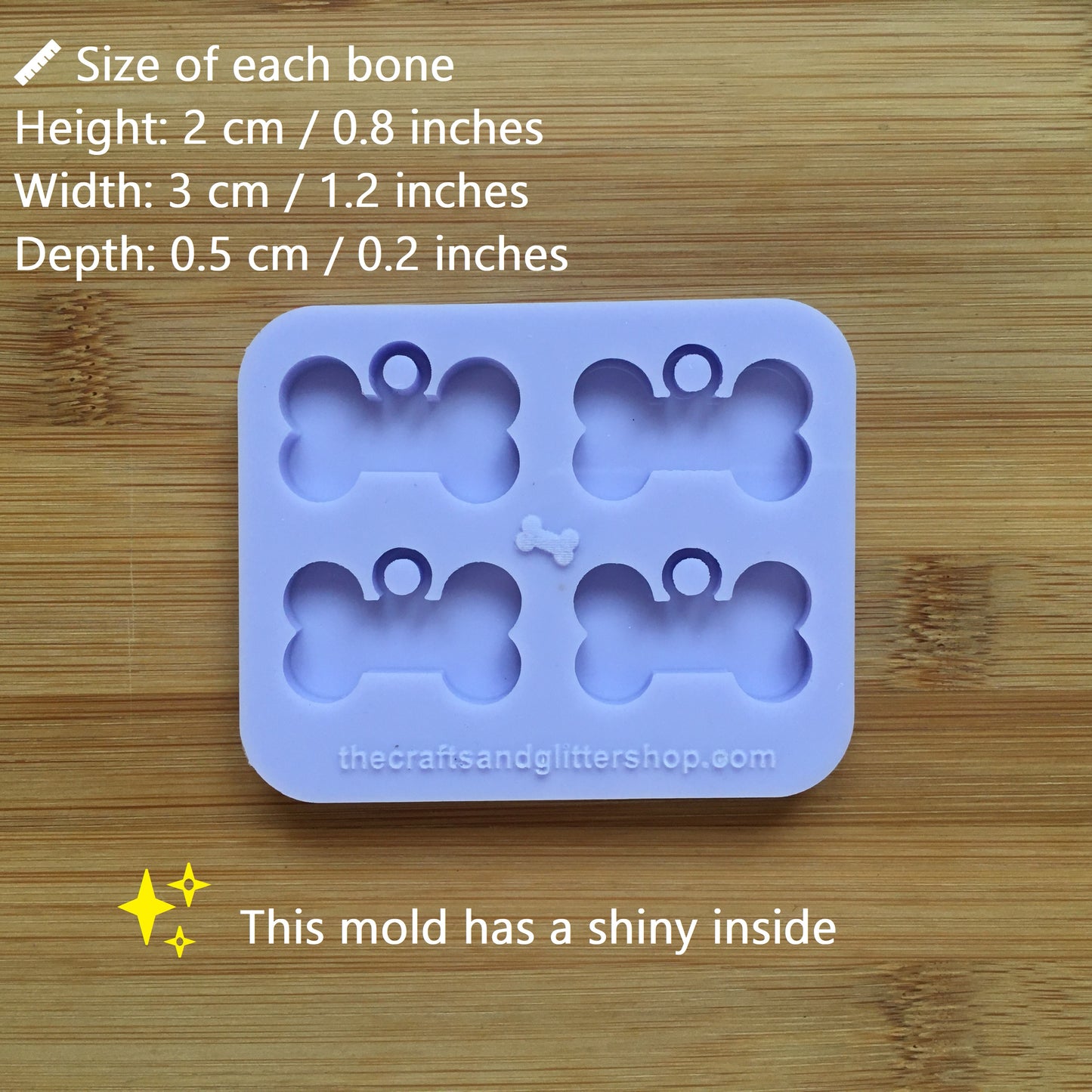 3cm Bone with hoop Silicone Mold - The Crafts and Glitter Shop