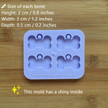 Load image into Gallery viewer, 3cm Bone with hoop Silicone Mold, Food Safe Silicone Rubber Mould