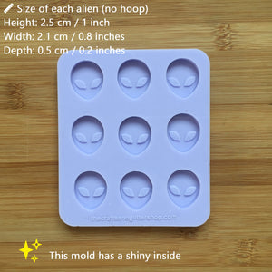 1" Alien Head Silicone Mold, Food Safe Silicone Rubber Mould