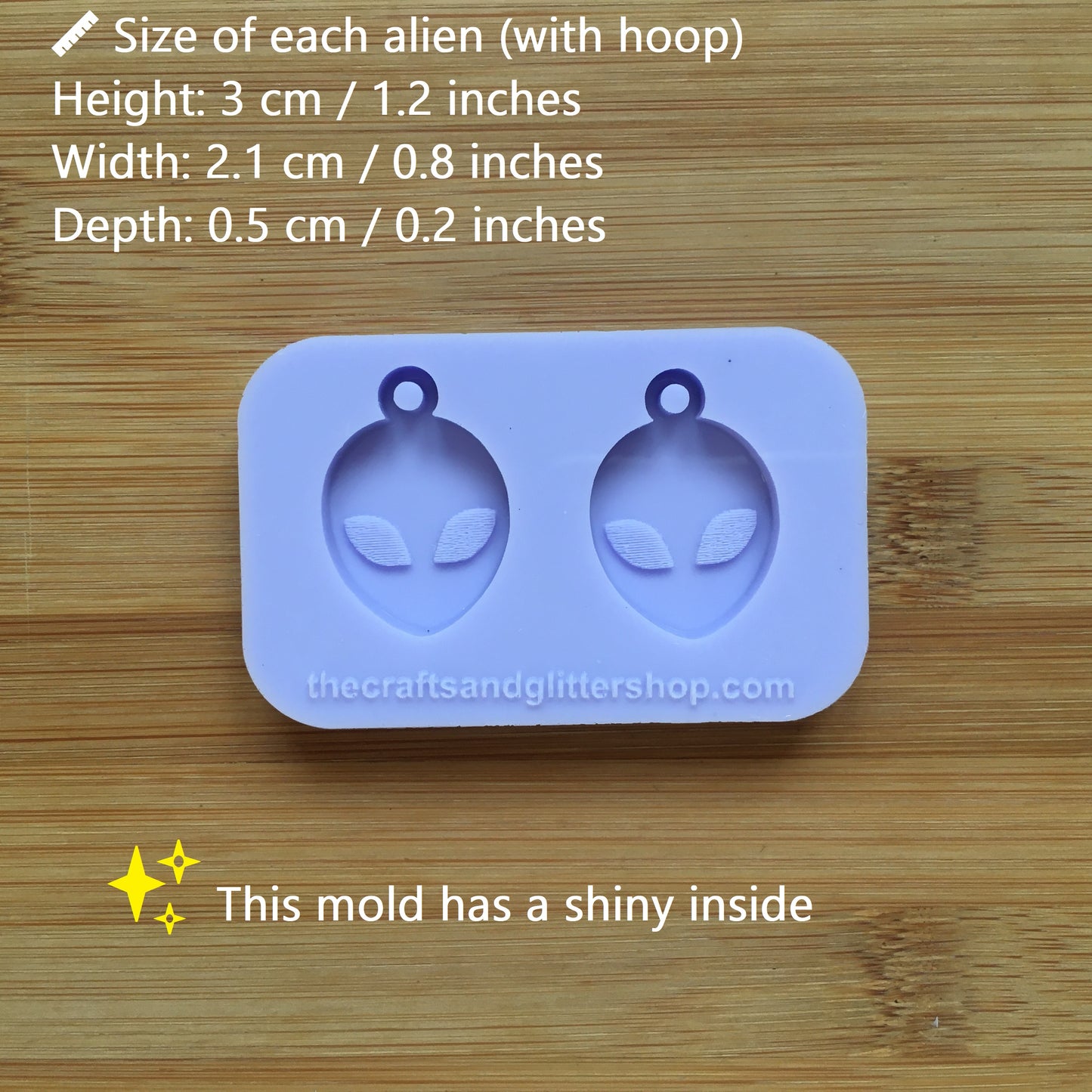 1 inch Alien Head Silicone Mold - The Crafts and Glitter Shop