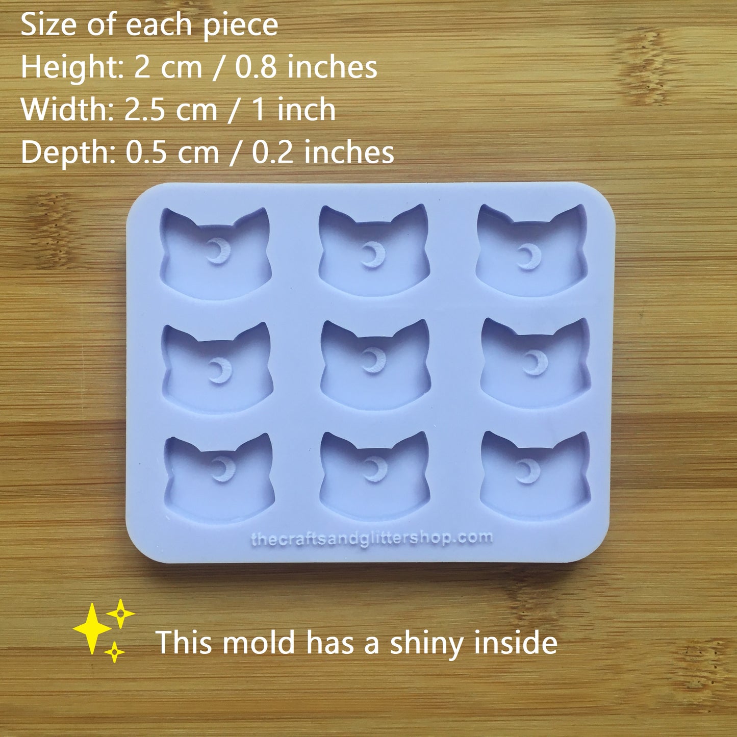 Lunar Cat Silicone Mold - The Crafts and Glitter Shop