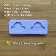 Load image into Gallery viewer, 1.5&quot; Kawaii Spaceship Silicone Mold, Food Safe Silicone Rubber Mould