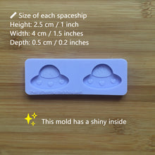 Load image into Gallery viewer, 1.5&quot; Kawaii Spaceship Silicone Mold, Food Safe Silicone Rubber Mould